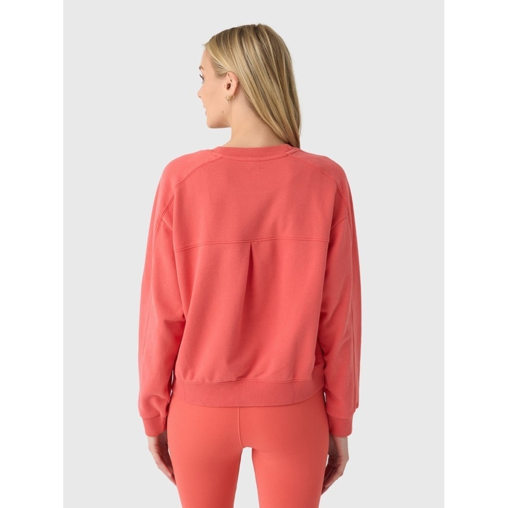 NWT Vuori Women's Sedona Seams Crew XS Bright Coral VW2068 - Picture 4 of 12
